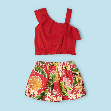 Conj. short punto crepe