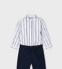 Conjunto bermuda camisa manga larga niño