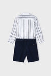 Conjunto bermuda camisa manga larga niño