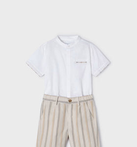 Conjunto bermuda lino suiting niño