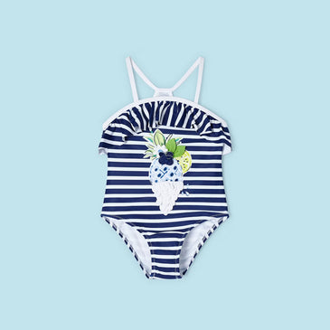 Bañador estampado rayas niña