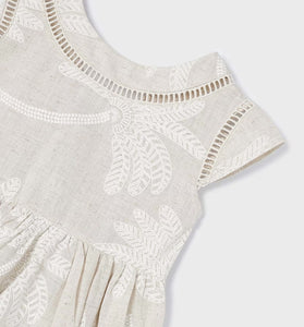 Vestido palmeras puff