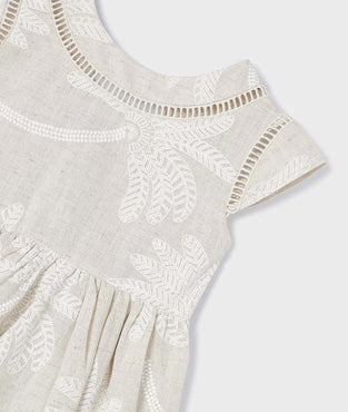 Vestido palmeras puff