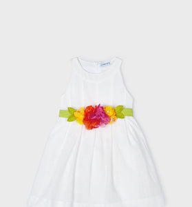 Vestido cinturon flores