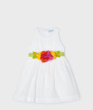 Vestido cinturon flores