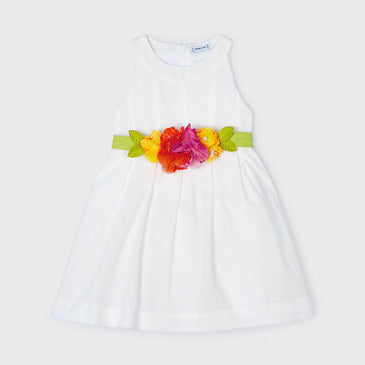 Vestido cinturon flores