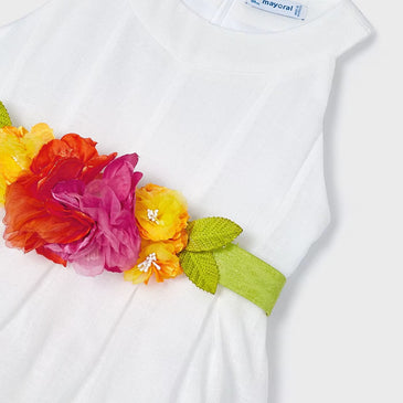 Vestido cinturon flores