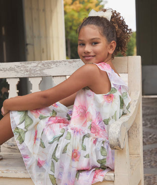 Vestido gasa estampado