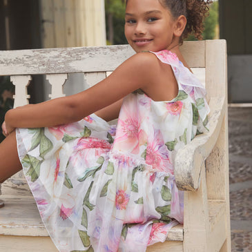 Vestido gasa estampado