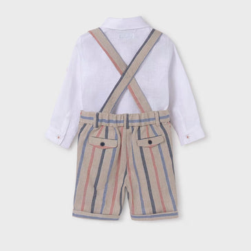 Conjunto camisa bermuda tirantes