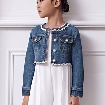 Cazadora denim aplicaciones