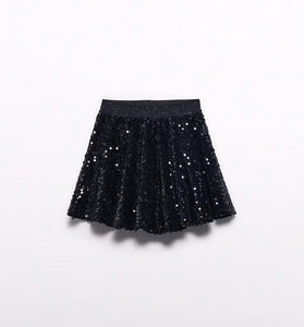 Falda lentejuelas terciopelo niña