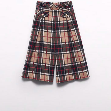 Culotte cuadros punto niña