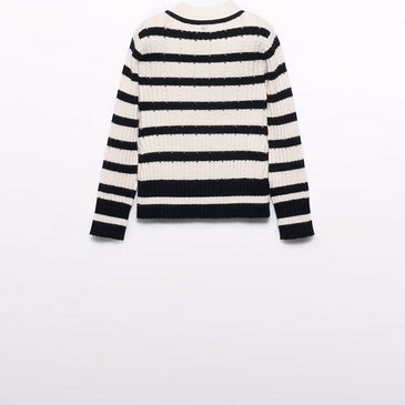 Cisne tricot rayas niña