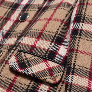 Abrigo cuadros cuello pelo niña