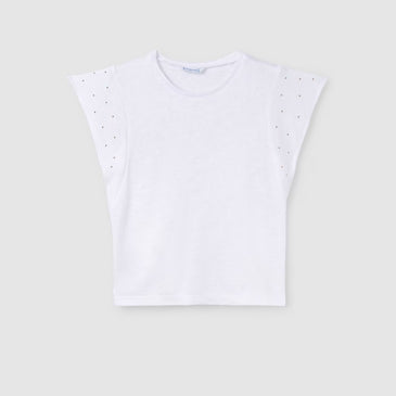 Camiseta tirantes tachuelas niña