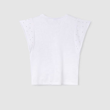 Camiseta tirantes tachuelas niña