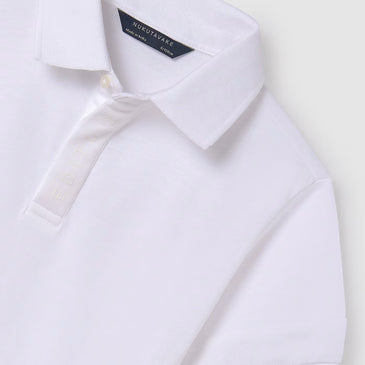 Polo m/c contrastes pique