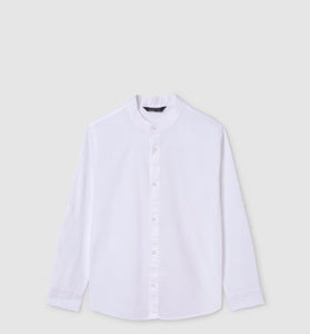 Camisa manga larga cuello mao niño