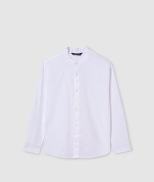 Camisa manga larga cuello mao niño