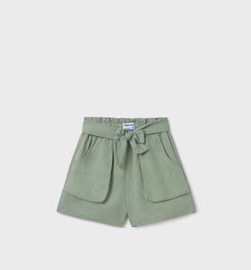 Pantalon corto falso lino