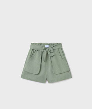 Pantalon corto falso lino