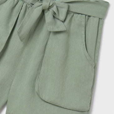 Pantalon corto falso lino