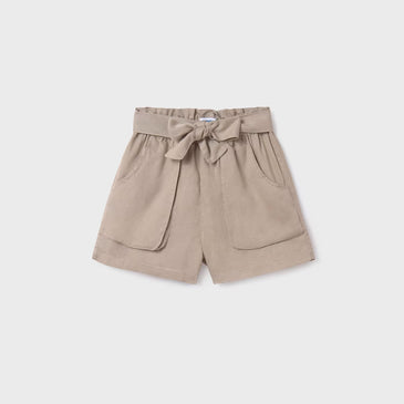 Pantalon corto falso lino