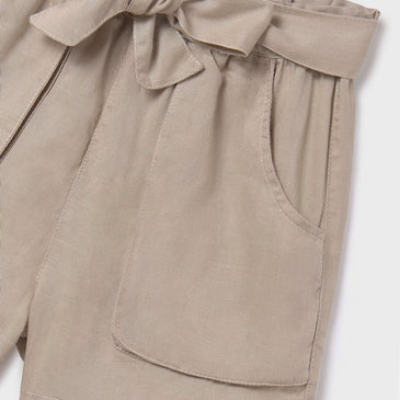 Pantalon corto falso lino