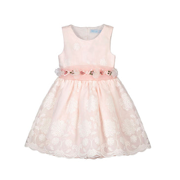 Vestido organza bordado